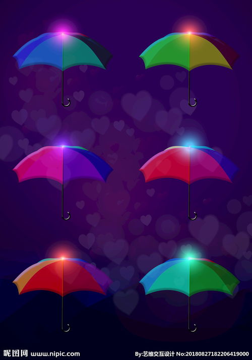 卡通雨伞图片